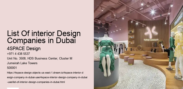 List Of interior Design Companies in Dubai